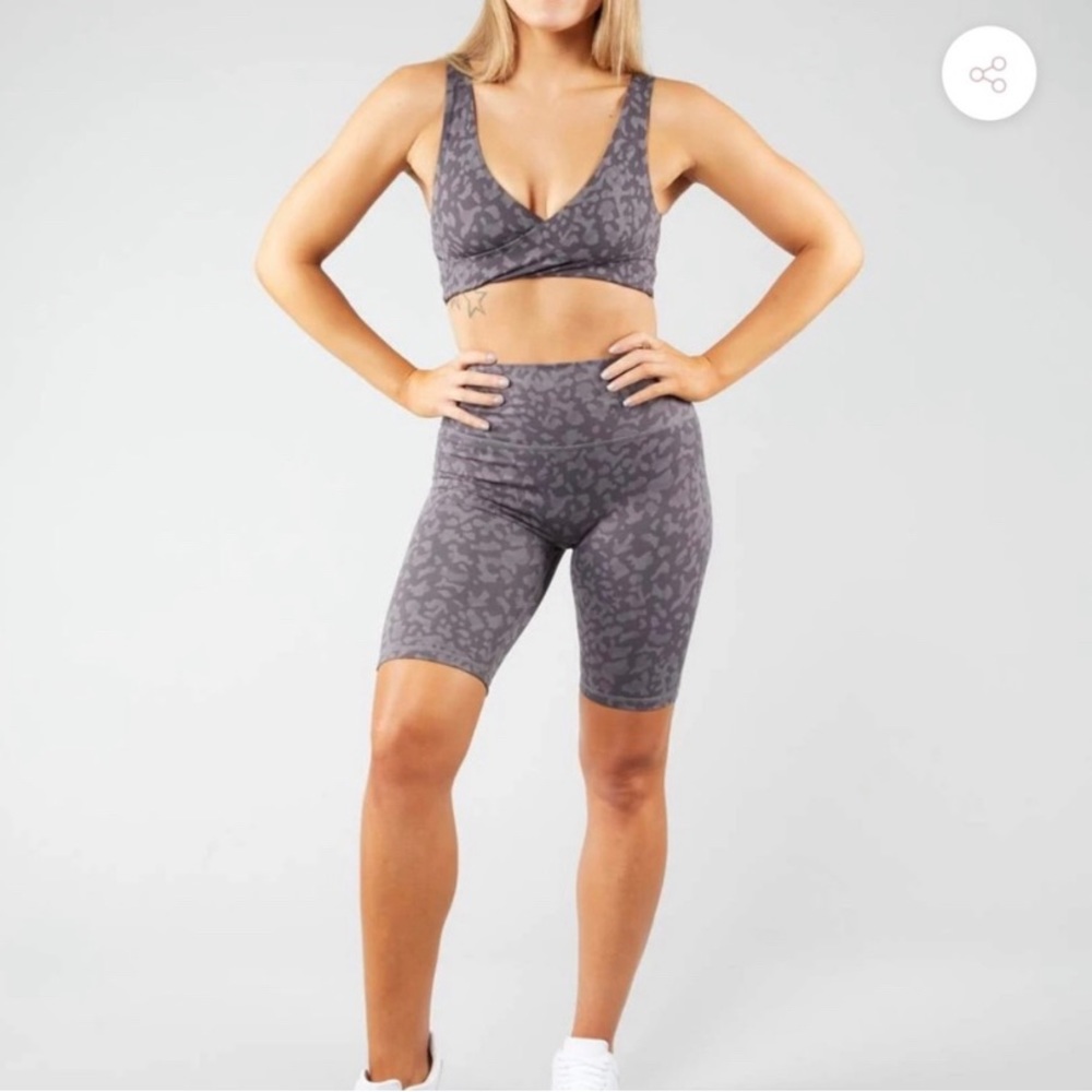 BuffBunny Harley Biker Short - Gray Camo, Size M